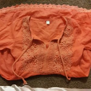 Orange/ peach hippie dress size medium